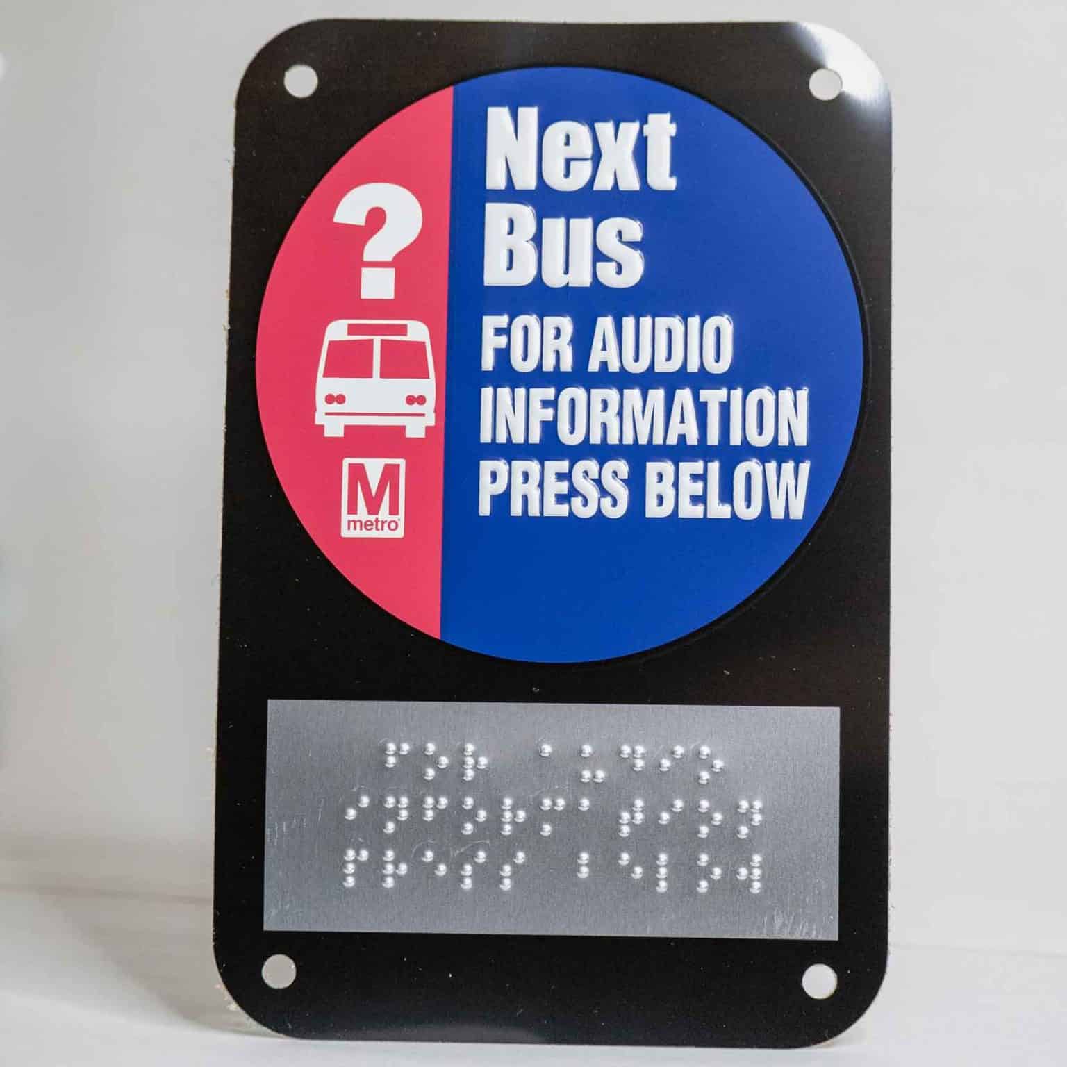 Embossed and Braille Signs